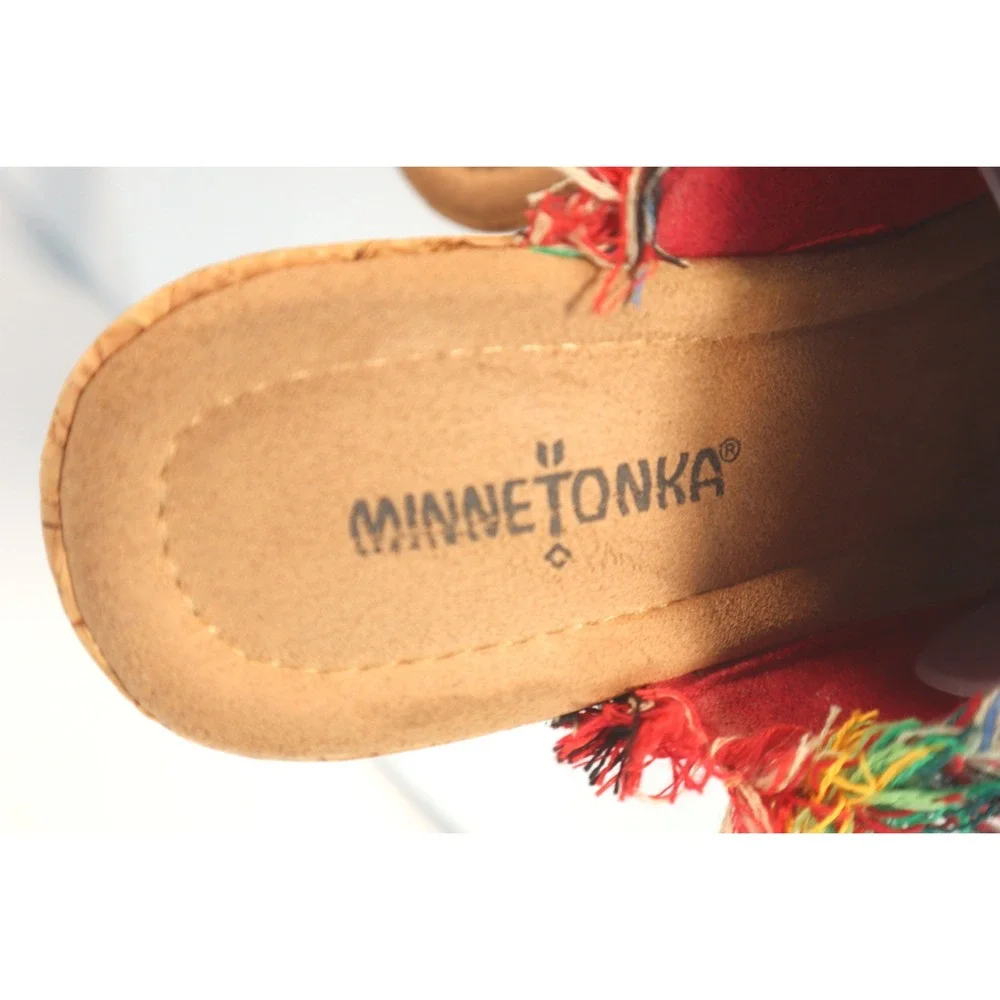 Minnetonka‎ Womens Multicolor york wedge slip on shoe Size 7.5